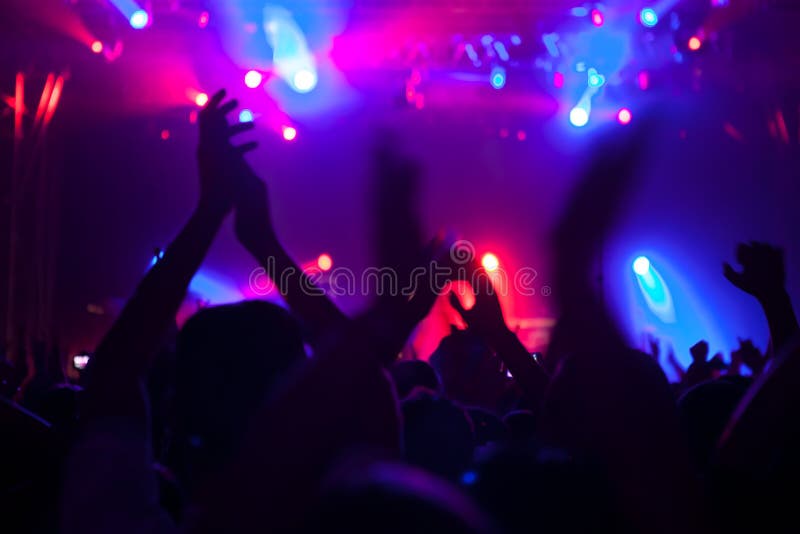 Crowd Having Fun at a Concert. Stock Image - Image of entertainment ...