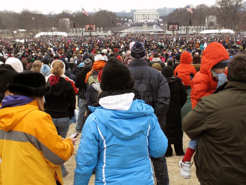 Crowd Near the Lincoln Memorial