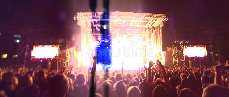 Crowd at rock concert royalty free stock photo Crowd at rock concert royalty free stock photo