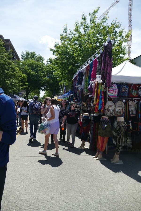 Crowd at the the 50th Annual University District Street Fair Editorial