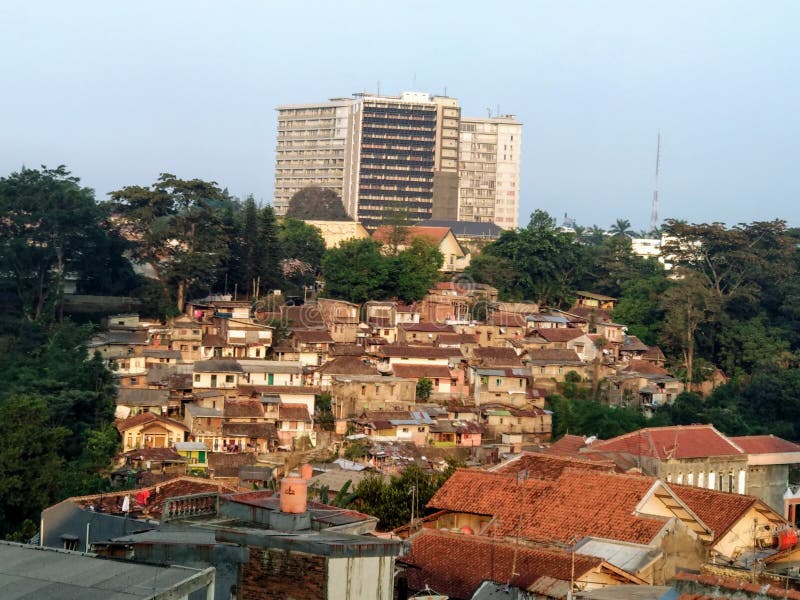 A Crowded City View stock photo.