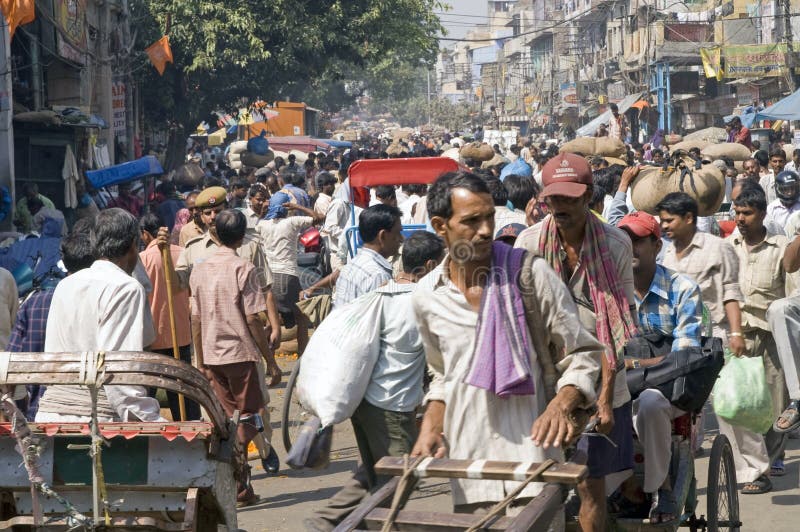 Crowded Street - Old Delhi - India