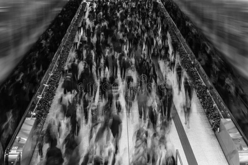 Crowded People in Asia City - Hong Kong royalty free stock photography Crowded People in Asia City - Hong Kong royalty free stock photography