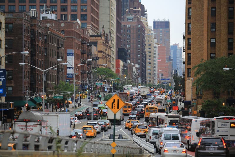 Crowded Traffic Jam in New York Editorial Image Image of dawn