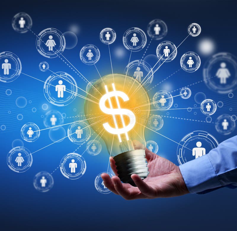 Crowdfunding of concept van gemeenschapsfinanciering vector illustratie