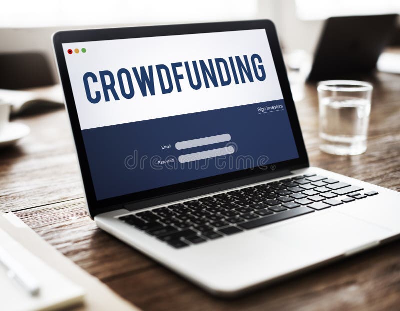 Crowdfunding Money Business Enterprise Graphic Concept stock photography