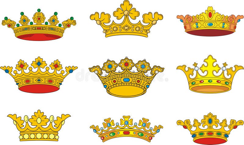 European heraldic crown, coat of arms detail