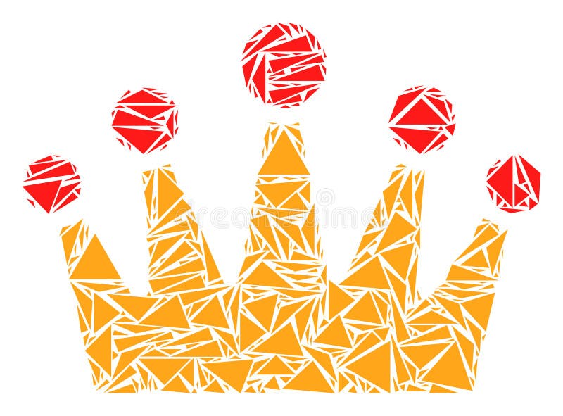 Crown Collage of Triangles royalty free illustration