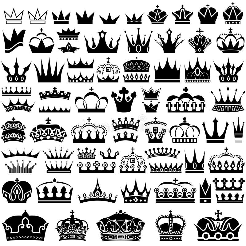 Crown collection stock vector. Illustration of aristocracy 27238246