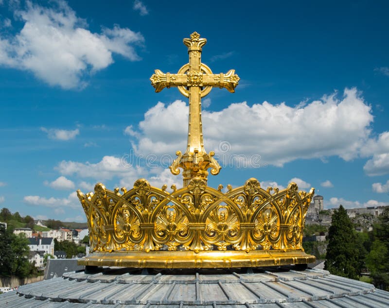 Crown and cross on a dome stock photo. Image of holy - 34644806