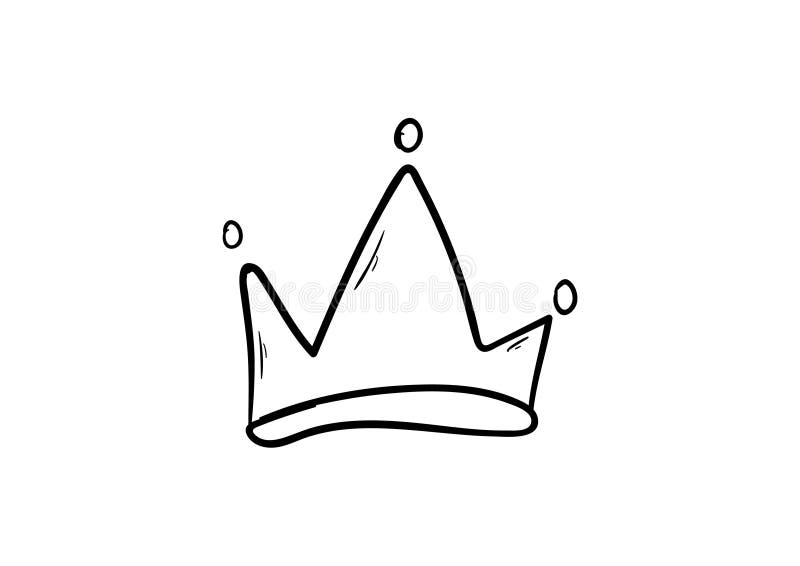 Crown Doodle a Hand Drawn Vector Doodle Illustration of a Shiny Crown ...