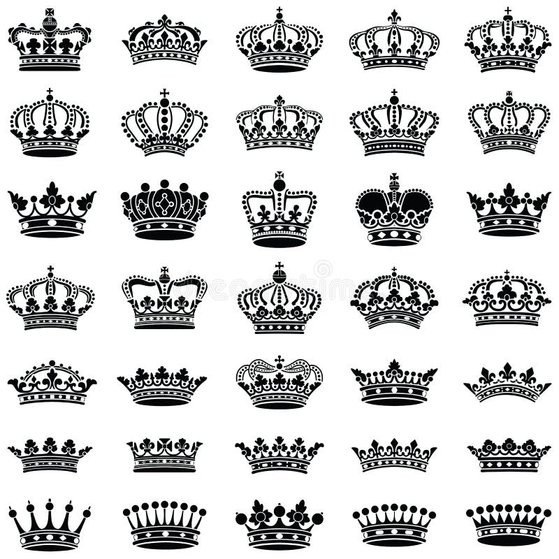 Crown vector icon illustration royalty free illustration