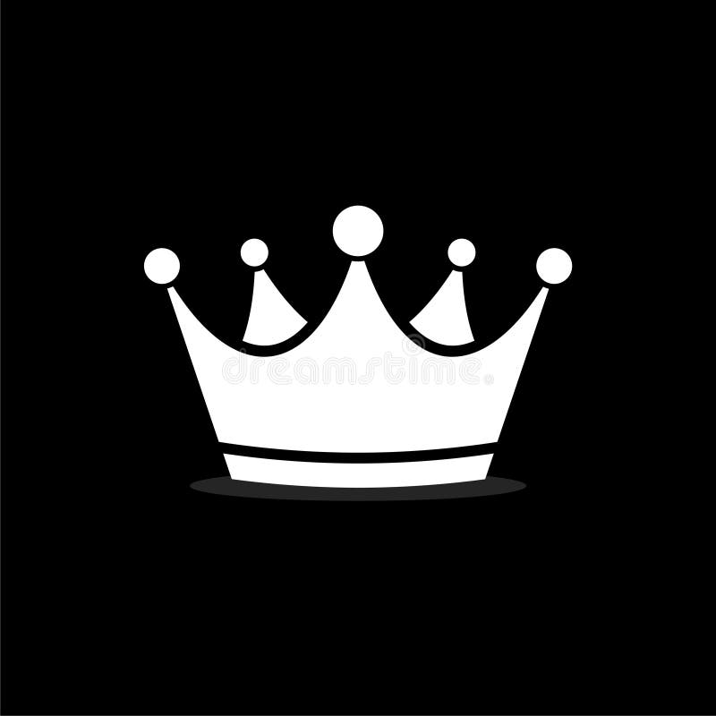 Crown Icon Isolated on Black Background Stock Illustration - Illustration  of classic, kingdom: 163488277