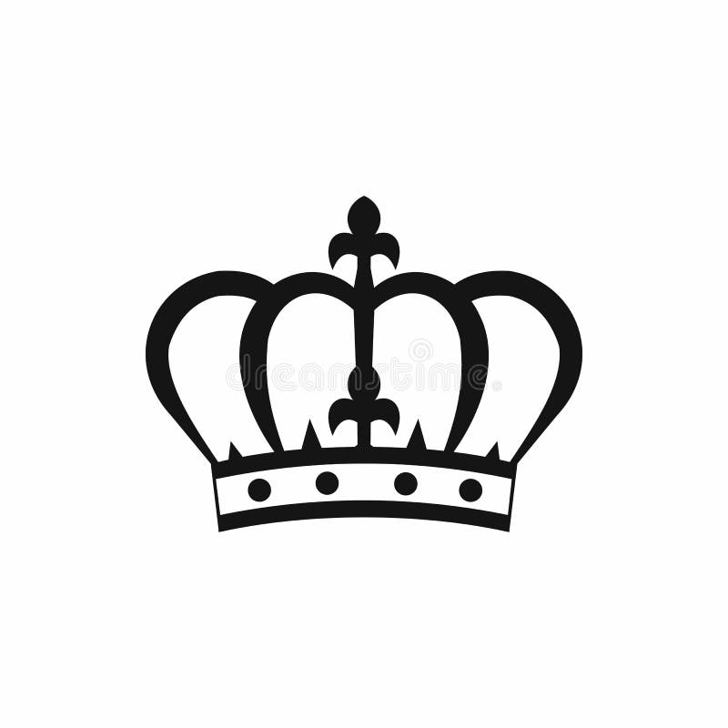 Crown icon in simple style royalty free illustration