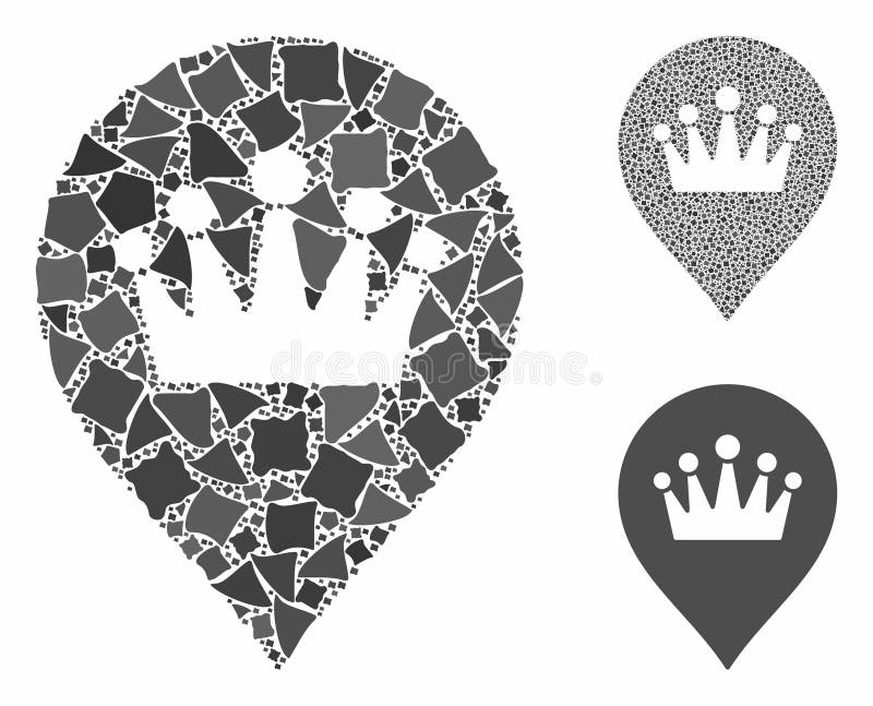 Crown marker Composition Icon of Joggly Elements vector illustration