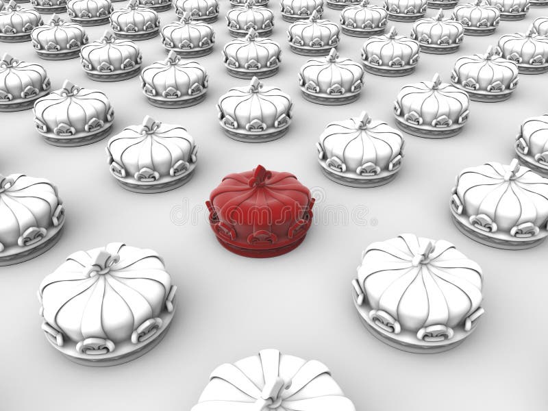 Crown target in crowd concept royalty free illustration