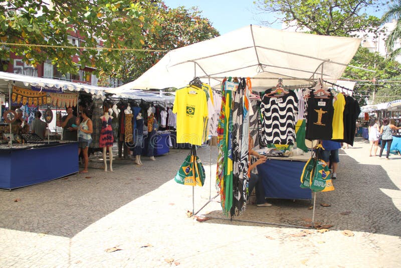 Fair market fabric details cloths Ipanema Rio de Janeiro Brazil