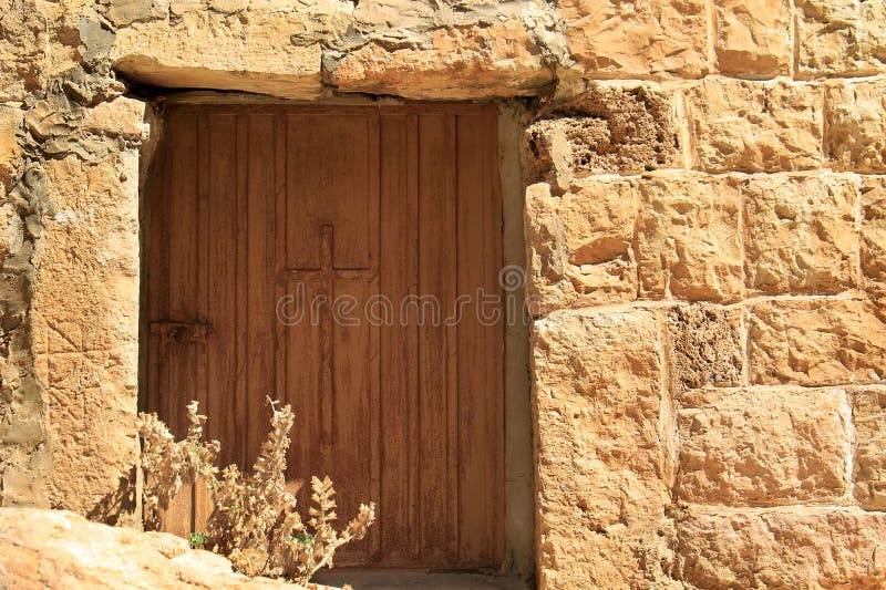 Crucifix Door stock image. Image of middle, holy, wall 277711433