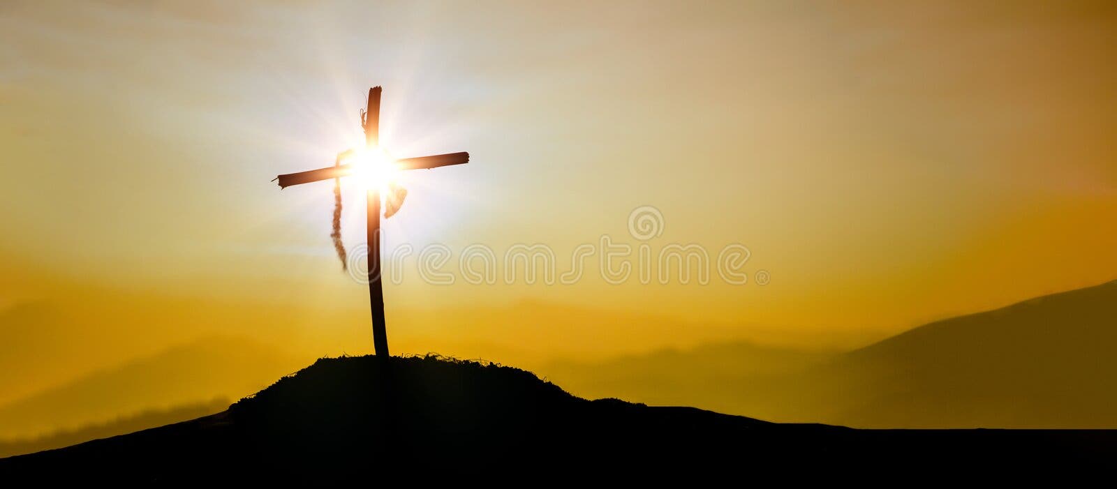 Resurrection Concept:Crucifixion of Jesus Christ Cross at Sunset ...