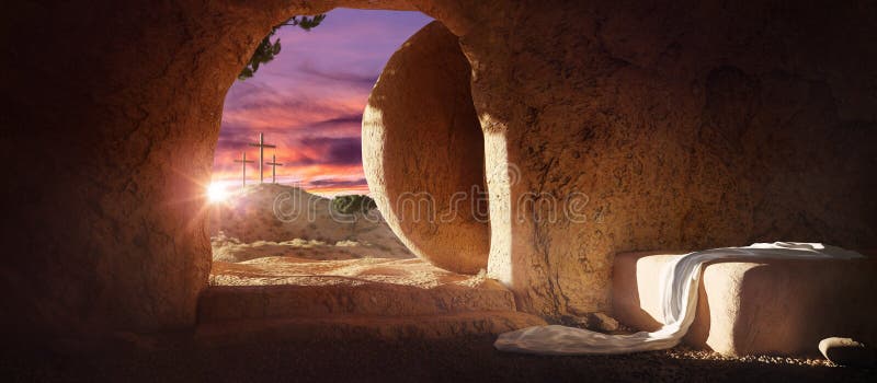 Crucifixion and Resurrection Stock Photo - Image of bible ...