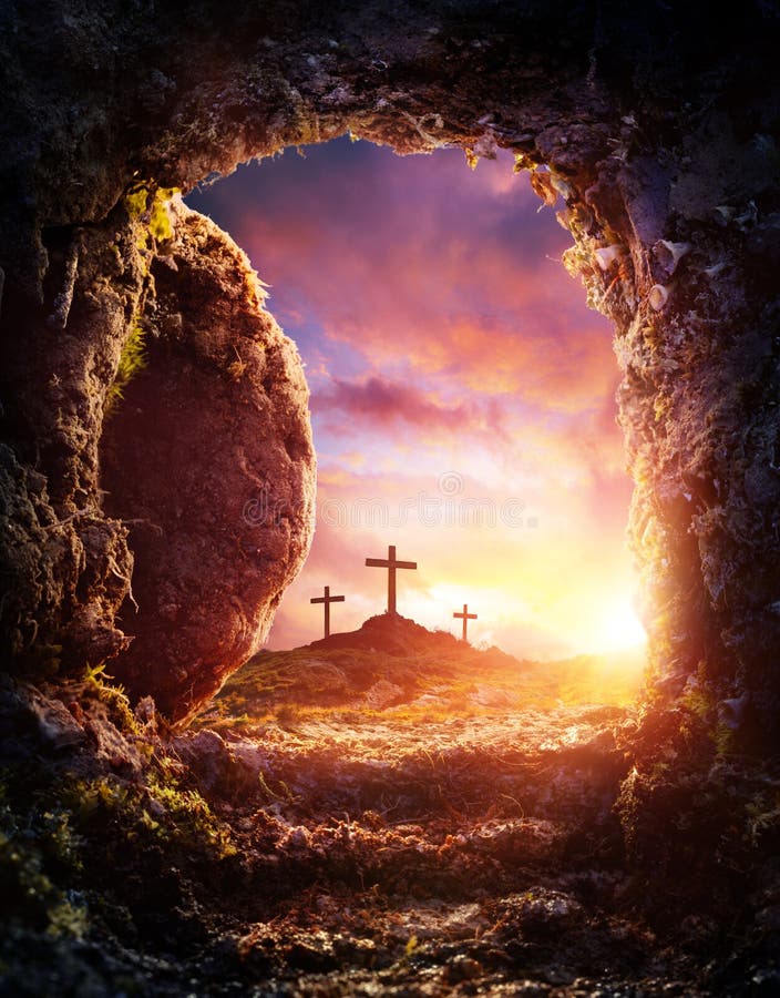 Crucifixion And Resurrection Of Jesus Christ - Empty Tomb. Empty Tomb - Crucifixion And Resurrection Of Jesus Christ royalty free stock photo