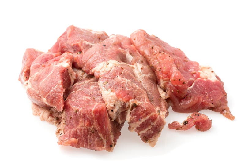 Crude meat on a white backgrounds stock photography Crude meat on a white backgrounds stock photography