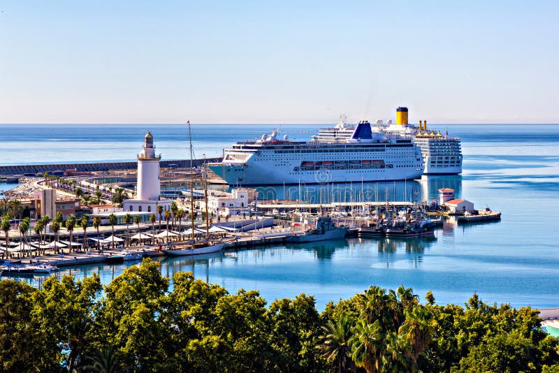 Cruise liners in the harbor of Malaga