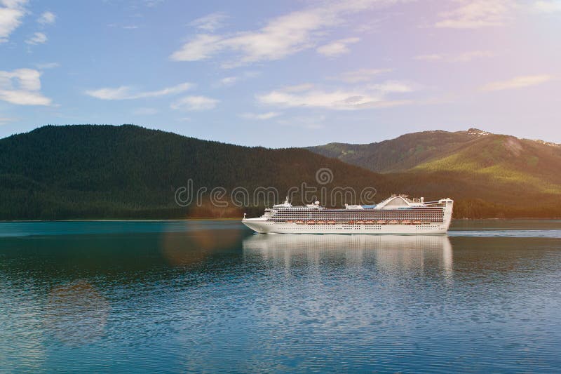 Cruise ship in alaska royalty free stock photo Cruise ship in alaska royalty free stock photo