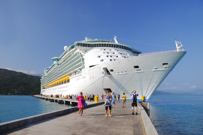 Cruise Ship Caribbean Haiti royalty free stock photography