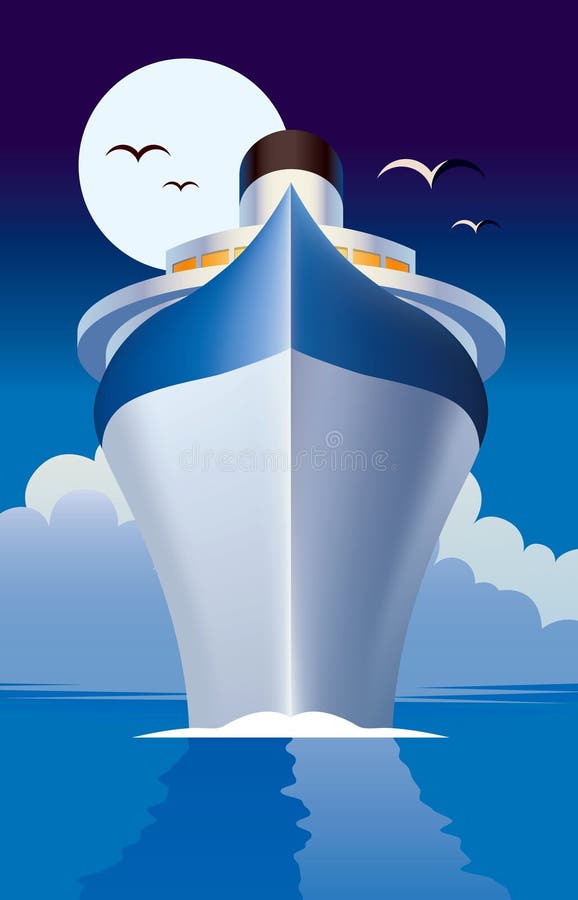 Cruise Ship - Cruise Liner stock illustration Cruise Ship - Cruise Liner stock illustration