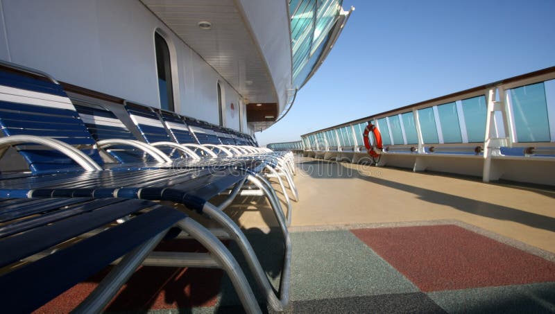 Cruise Ship Deck with Chairs