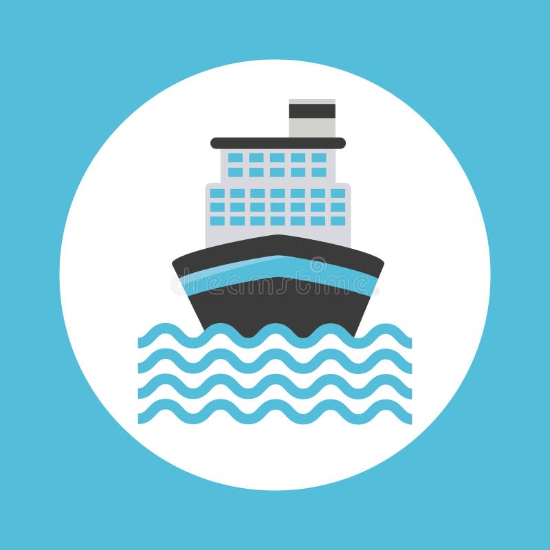 Cruise ship design stock illustration