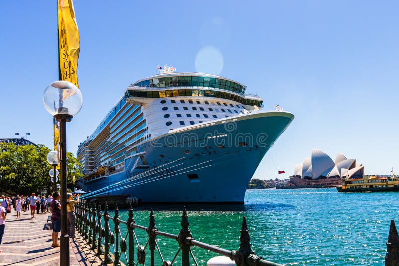 cruise ship docked in australia