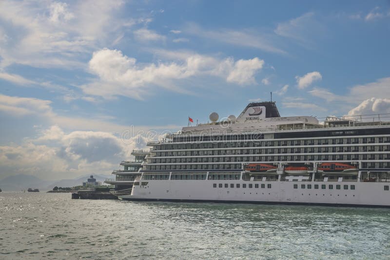 Cruise Ship Docked at Ocean Terminal, Tsim Sha Tsui, June 9 2023