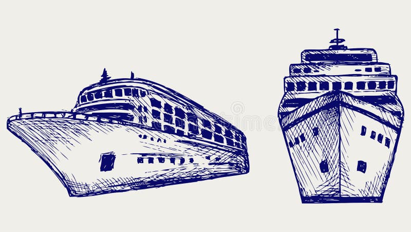 Cruise ship vector travel luxury sea boat illustration Stock Vector Image   Art  Alamy