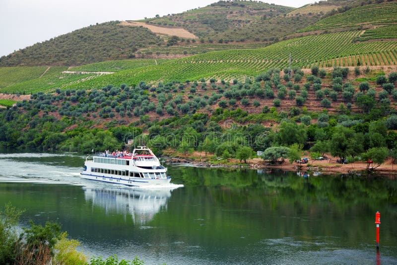 Cruise Ship at Douro Valley, Portugal Stock Image Image of natural