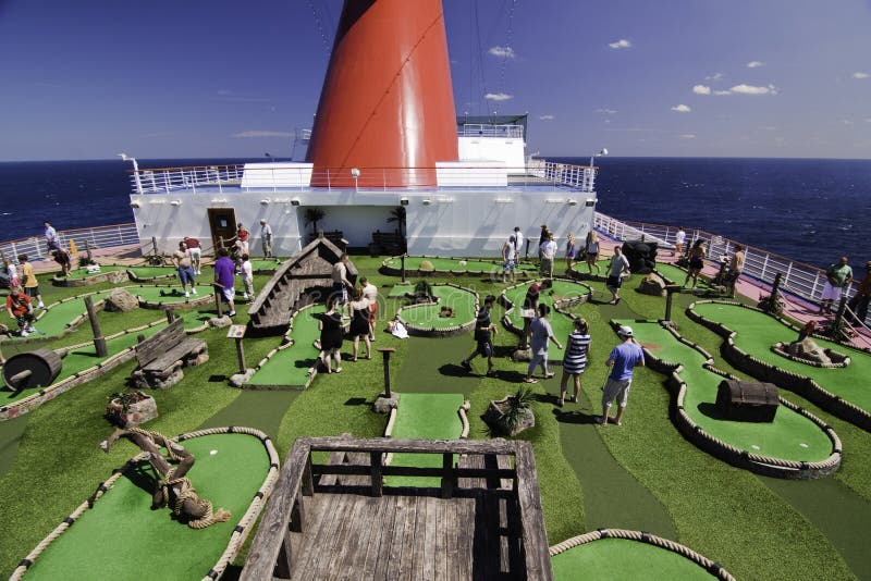 mini golf course on cruise