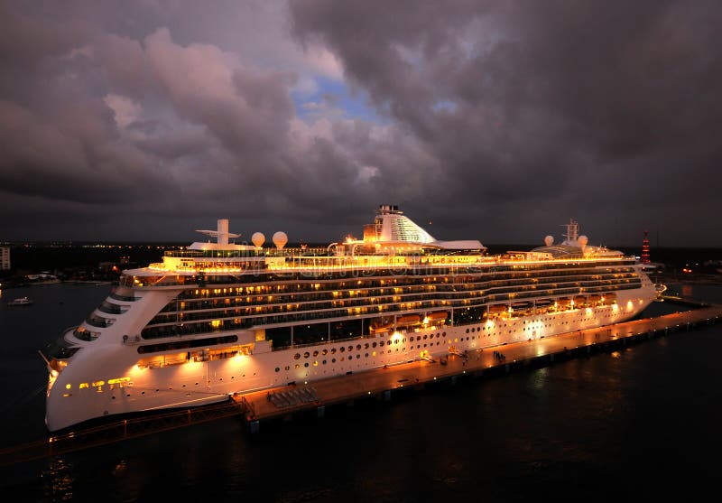 Cruise Ship At Night Royalty Free Stock Photography Image 22791017