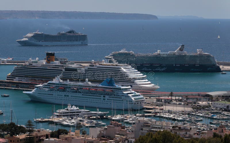 cruise ships docked in palma