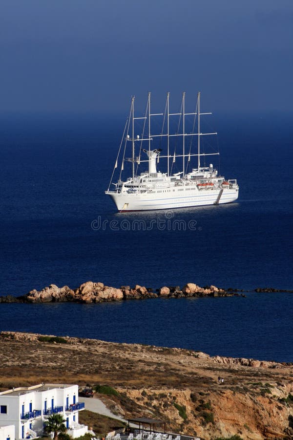 Cruise Ship Paros, Greece Stock Image Image of logistics, port 3281385