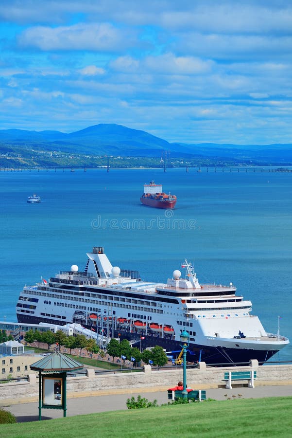 Cruise Ship in Quebec City stock photo. Image of vacation 32536198
