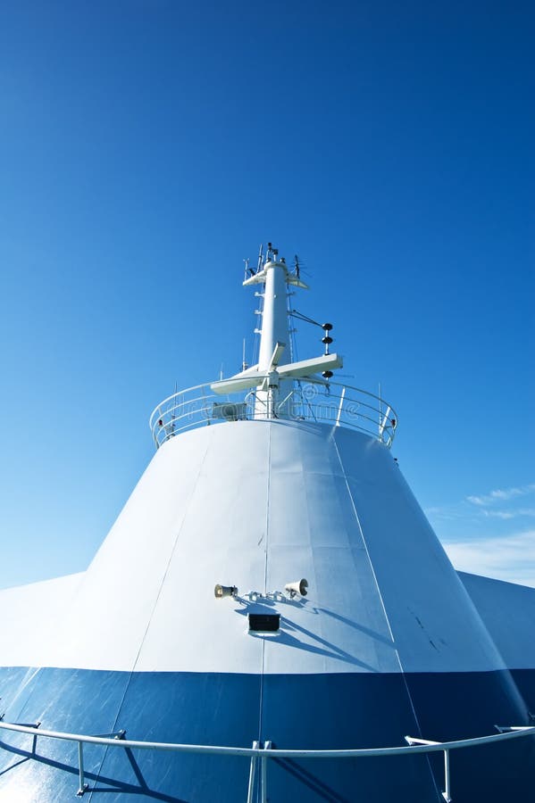 Cruise ship radars stock photo. Image of naval, boat, vessel 9509658