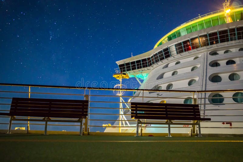 star gazing from a cruise ship