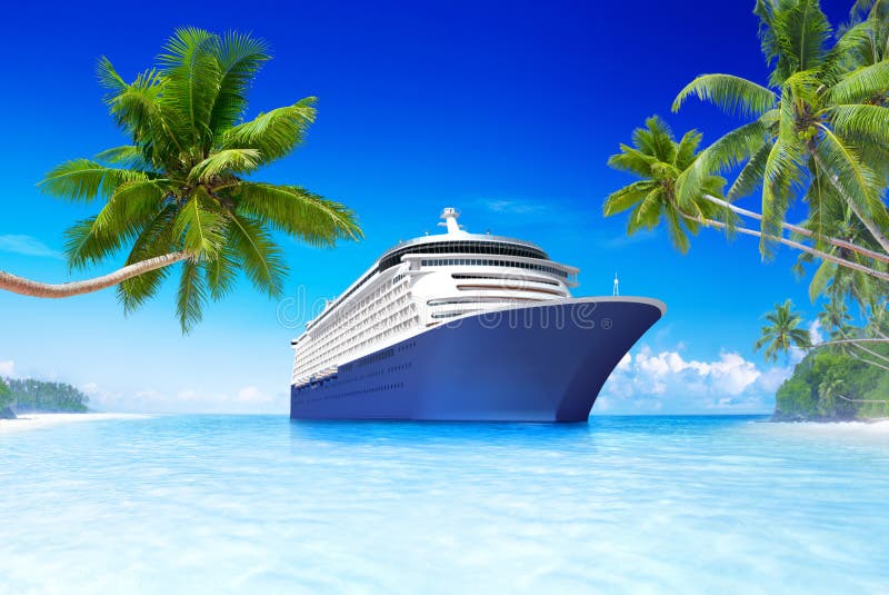 Cruise ship in the Summer time.