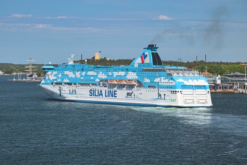 Cruiseferry MS Galaxy in the Port of Mariehamn, Aland Islands, Finland  Editorial Stock Image - Image of green, maarianhamina: 136787329