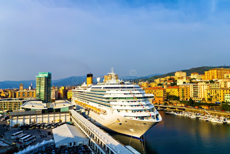 Cruiser in harbour of Savona