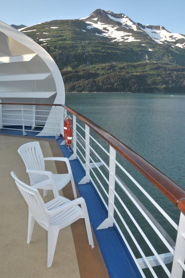 Deck Chairs on a Cruise Ship in Alaska Stock Image Image of balcony, lifestyle 5889565