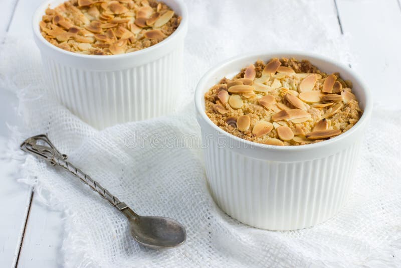 Crumbl with fried almond flakes stock image Crumbl with fried almond flakes stock image