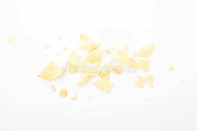 Crispy Potato Chips and Crumbs, on White Stock Photo Image of kitchen