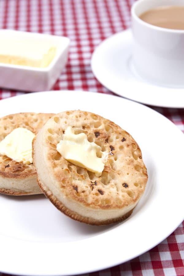 Tea Crumpets Wooden Table Stock Photos Free & RoyaltyFree Stock